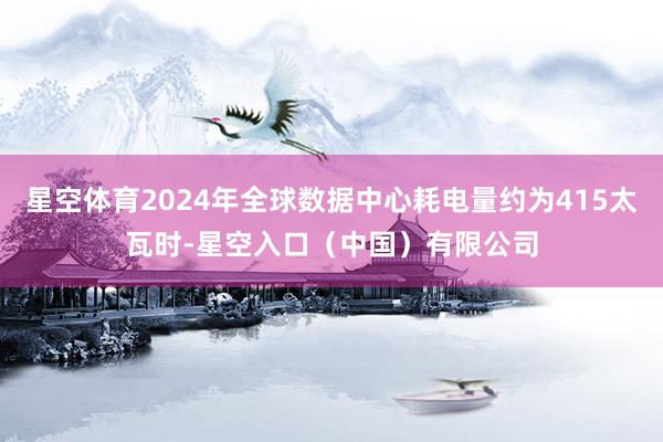 星空体育2024年全球数据中心耗电量约为415太瓦时-星空入口（中国）有限公司